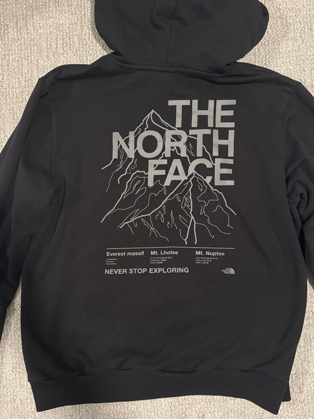 The North Face Men's Black Hoodie with Chest Logo